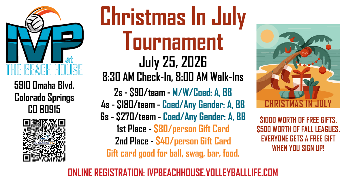 IVP at the Beach House Christmas In July Tournament